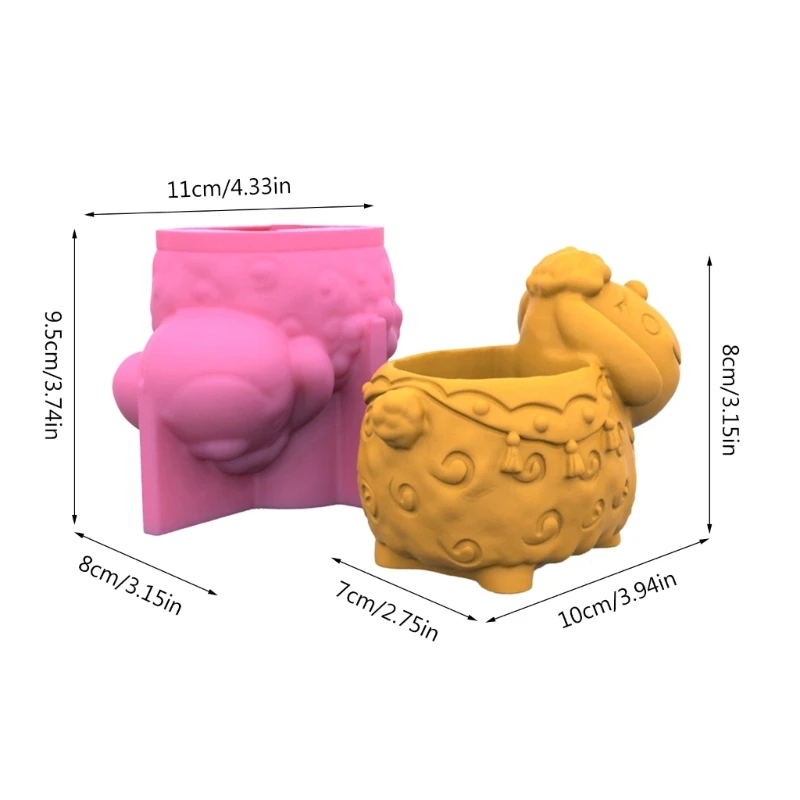 Силиконовая форма в виде животных овец гипса сделай сам суккуленты бетонная