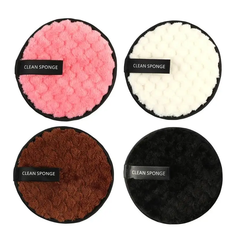 

1PC Reusable Cotton Pads Make up Facial Remover Washable Wipe Pads Nail Art Cleaning Pads Soft Plush Face Washing Sponge