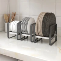 Kitchen Organizer Cabinet Shelves Plates Dishes Storage Chopping Board Bowl Cup Holder Dish Drain Closet Rack Desktop Shelf