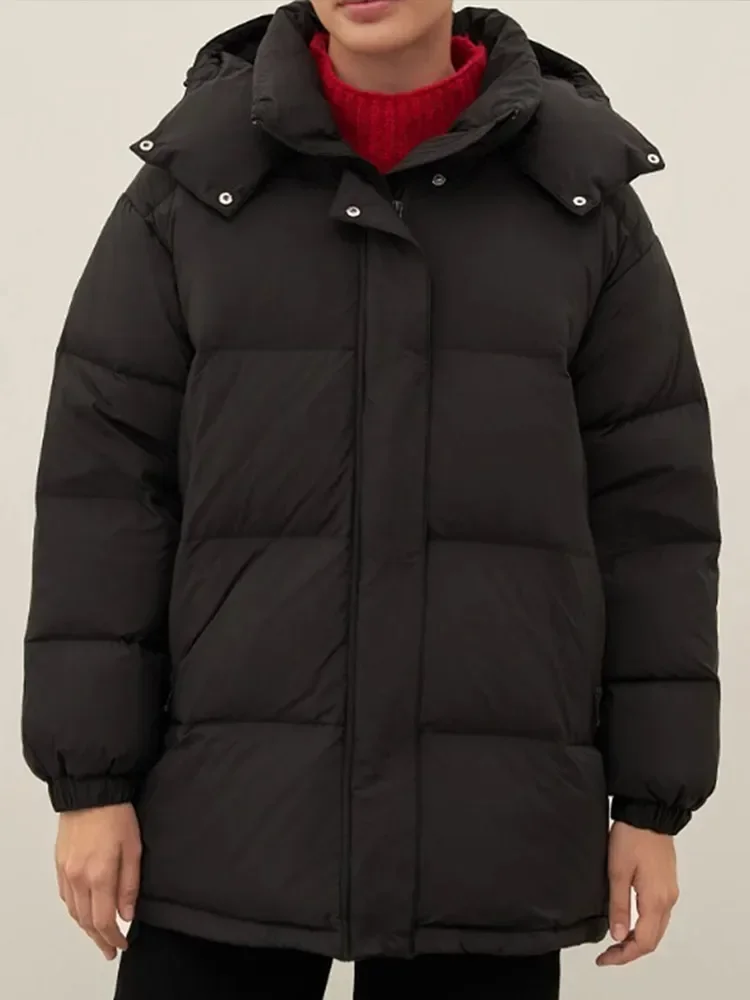 Новые модные толстые теплые хлопковые пальто с капюшоном для женщин