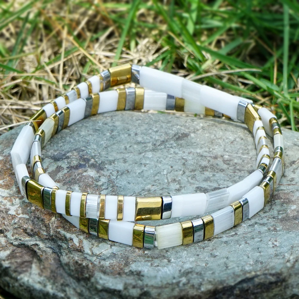 1 шт. разноцветный многослойный браслет с бусинами