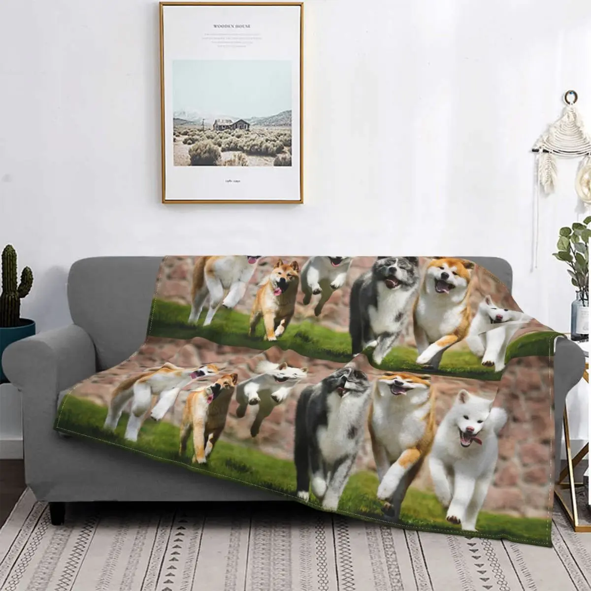 

Японские собаки Акита Сиба ину Хоккайдо одеяло Фланелевое подарок для любителей собак мягкое покрывало для дивана покрывало