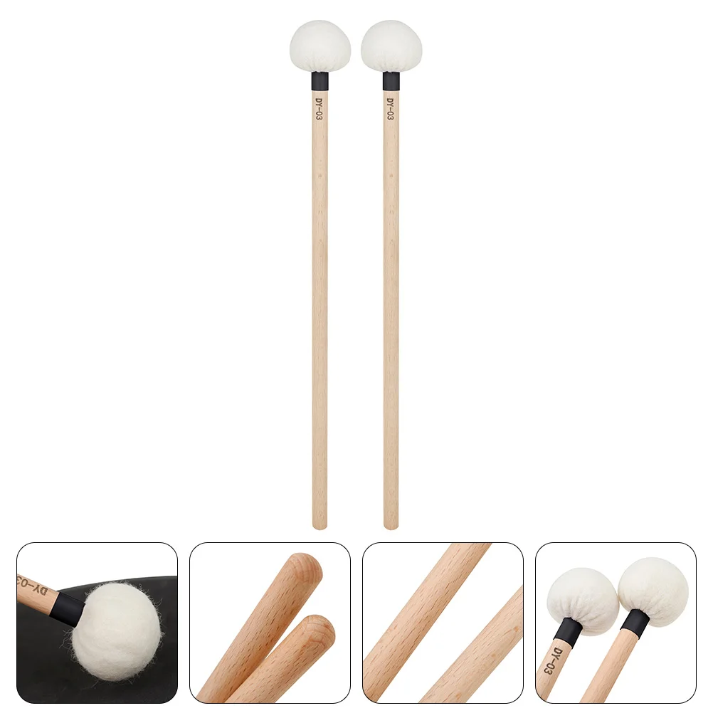 

Timpani Sticks Durable Drum Drumstick Wood Handle Felt Mallets Musical Instrument Accessories Percussion Piano