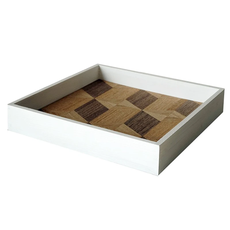 

Квадратный деревянный поднос, Настольная тарелка для хранения косметики, духов, украшения для дома, подставки для тортов, блюдца для еды