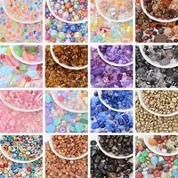 6 25mm irregular color mixed acrylic scattered beads string beads diy bracelet necklace accessories charms for jewelry making