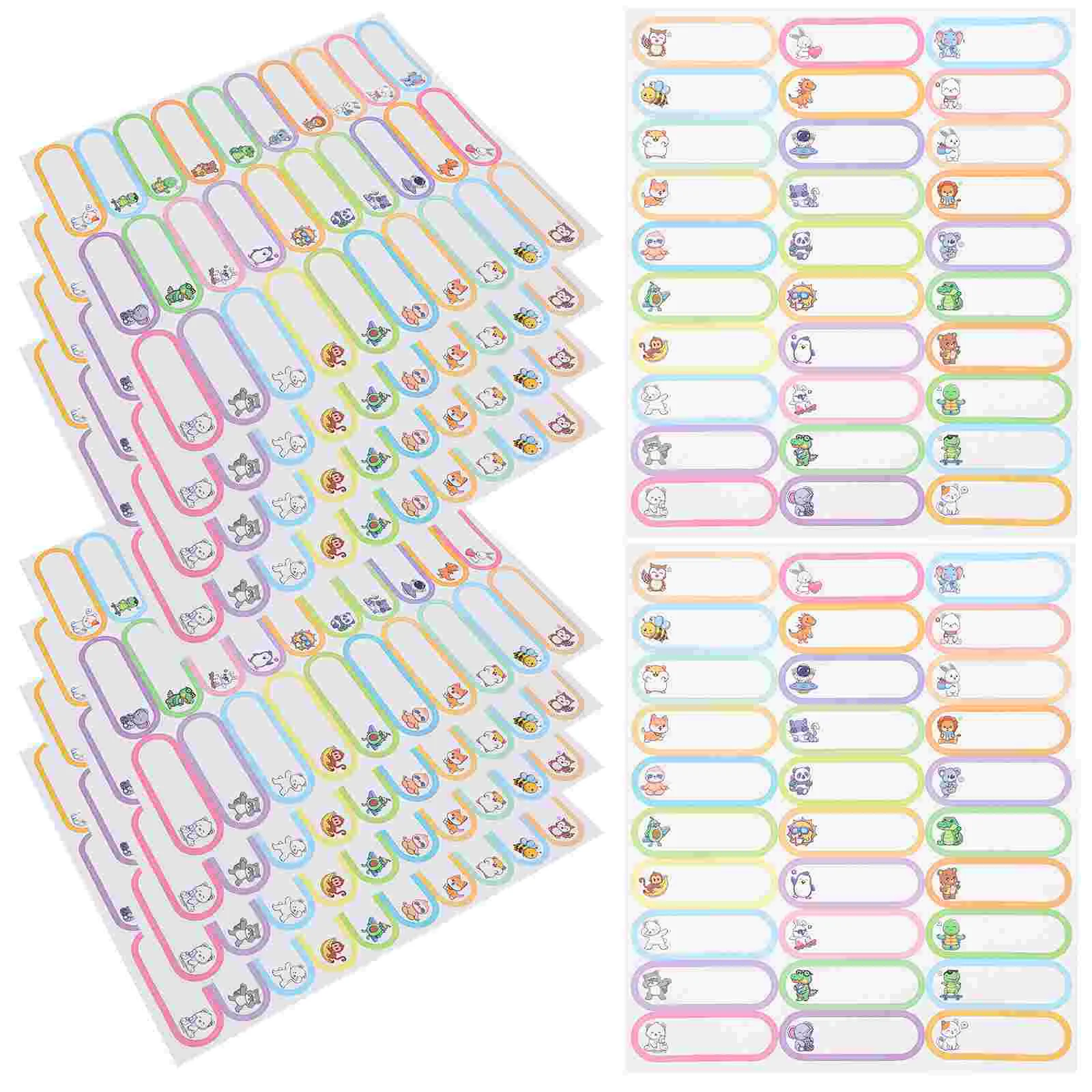 

10 листов этикеток на одежду для детских бутылок, этикетки на бутылки, пользовательские наклейки, имя студентов, ПВХ, самоклеящиеся, для детей