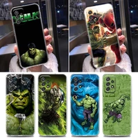 marvel silicon clear case for samsung galaxy a52 a51 a53 a72 a71 a73 a32 a31 a33 a41 a22 a11 5g soft case cover hulk marvel hero