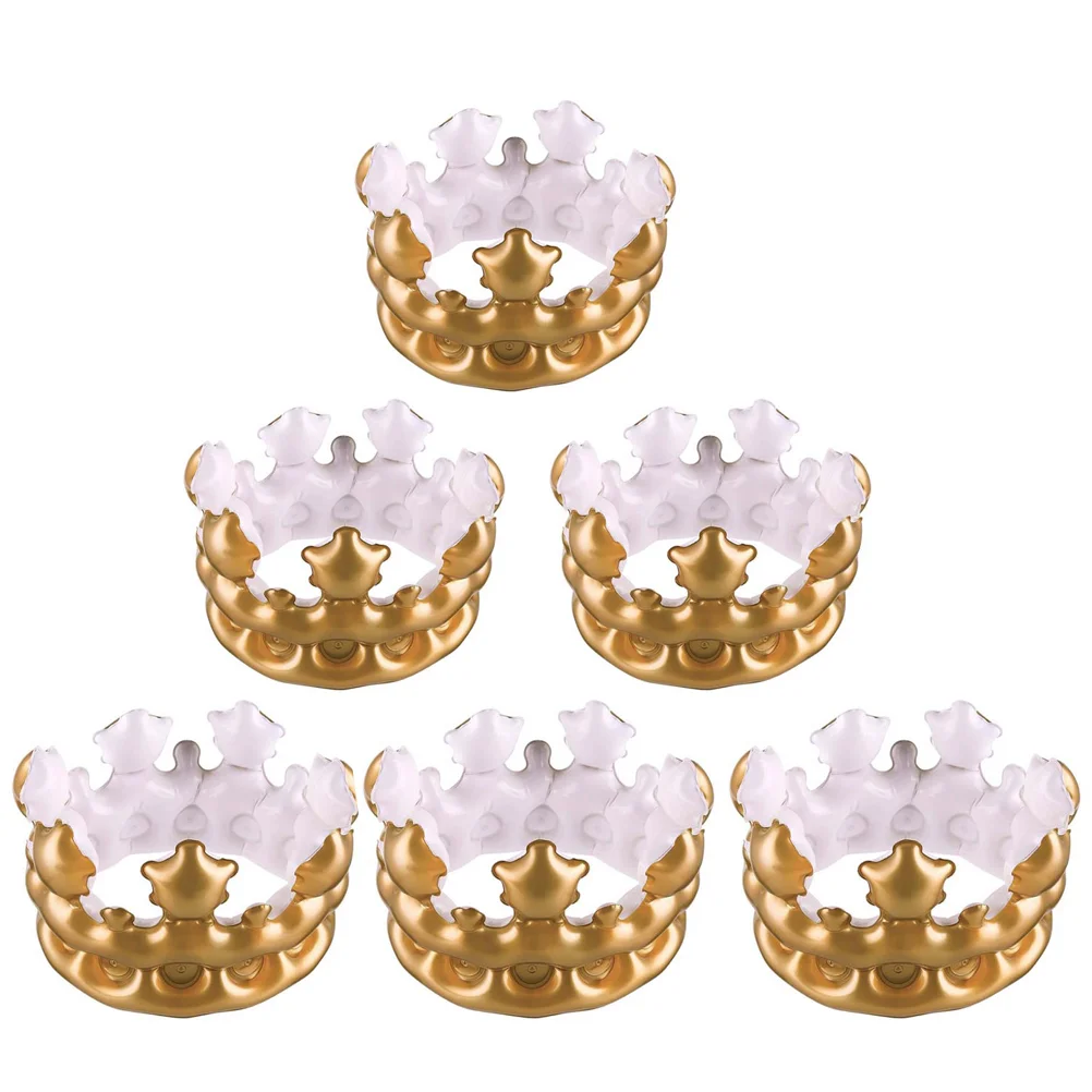 

Inflatable Crown Party Decorative Hat Plastic Carnival Costume Accessory Cosplay Festival Kids Toys