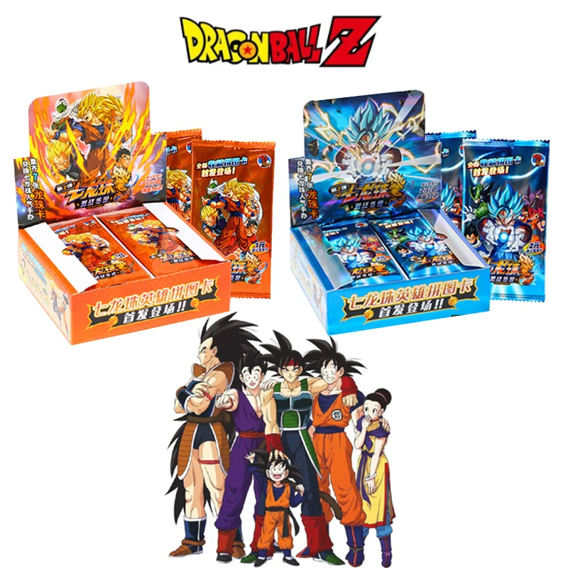 

Dragon Ball Cards Full Set Limited Edition Anime Figures Hero Cards Son Goku Super Saiyan Vegeta Collection Bronzing Flash Cards