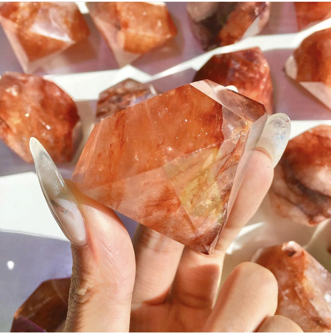 

Розовый кварц октаэдр 4,5-5 см