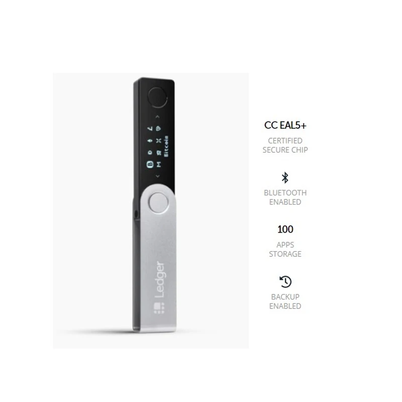 

2022 горячая Распродажа Ledger Nano X Металлический бумажник для криптовалюты монета Биткоин