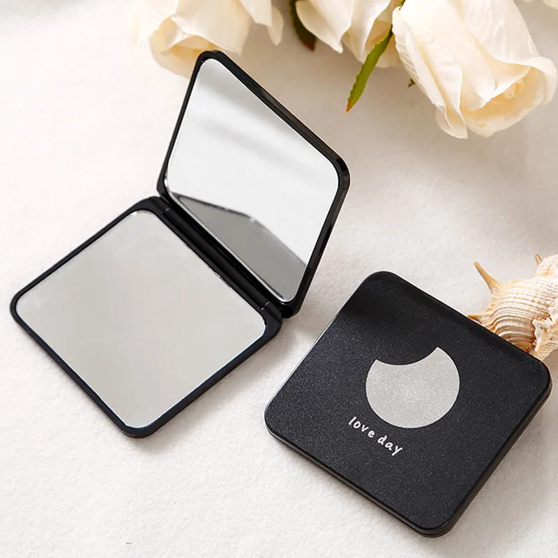 

Small mirror carry cute mini makeup mirror double-sided portable dressing mirror student hand-held folding mirror female