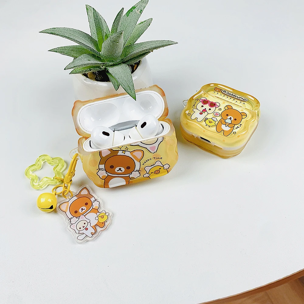Фото Чехол для наушников Moe T-TeddyBear R-Rilakkuma для Airpods Pro 2 3, защитный чехол для беспроводной Bluetooth-гарнитуры Airpods 4 2 3 1 №4