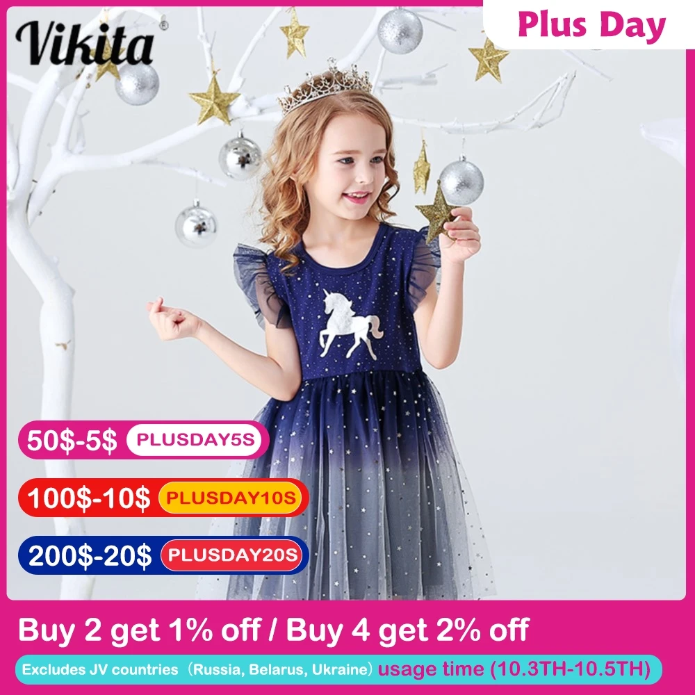 Vestido Infantil Kids Summer Princess Dress Girls Performance Costumes Children Birthday Party School Casual Unicorn Dresses