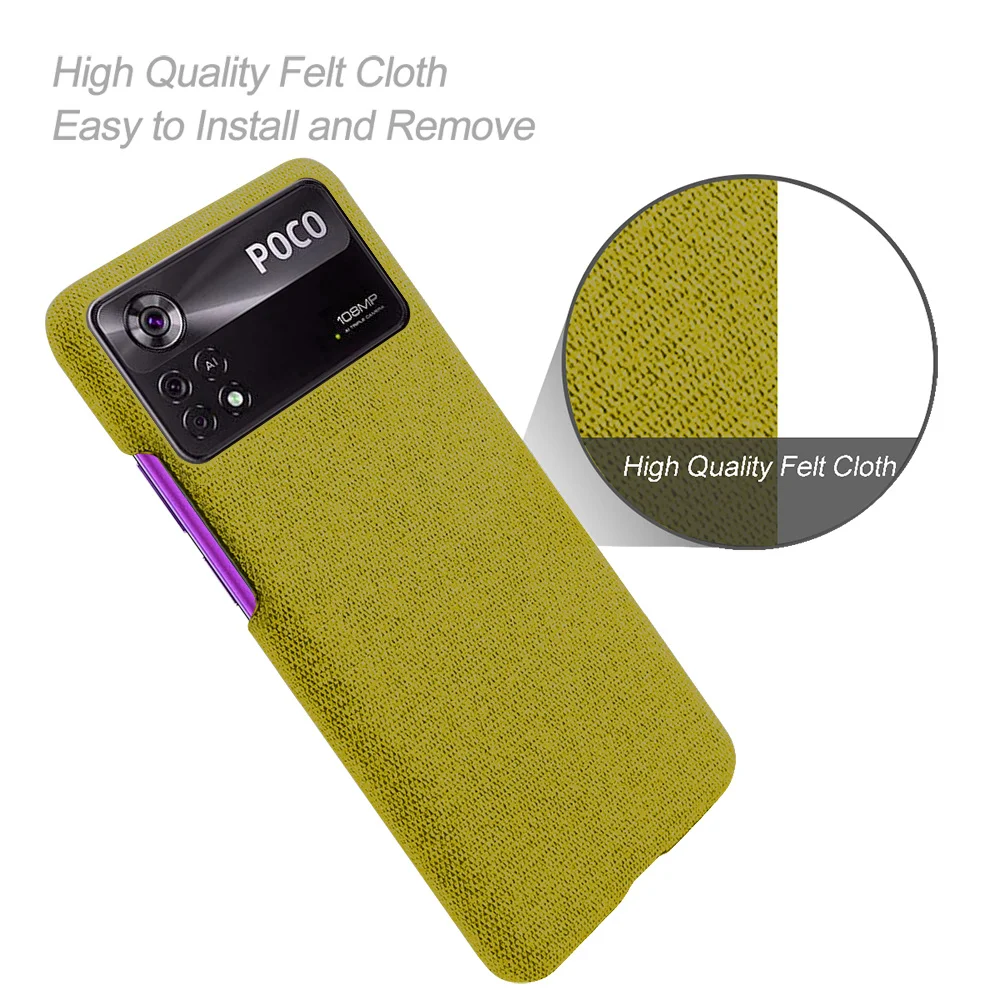 

for oco X4 Pro Case for Xiaomi Poco X4 Pro 5G Cover Cloth Antiskid Coque For Xiomi Poco X4 Pro X4pro 5G 6.67" Retro Cloth Cover
