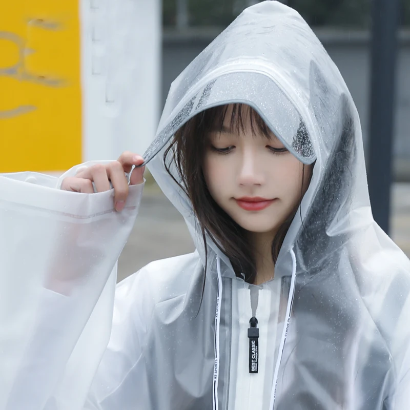 Водонепроницаемая ветровка длинный дождевик мужской мото прозрачный