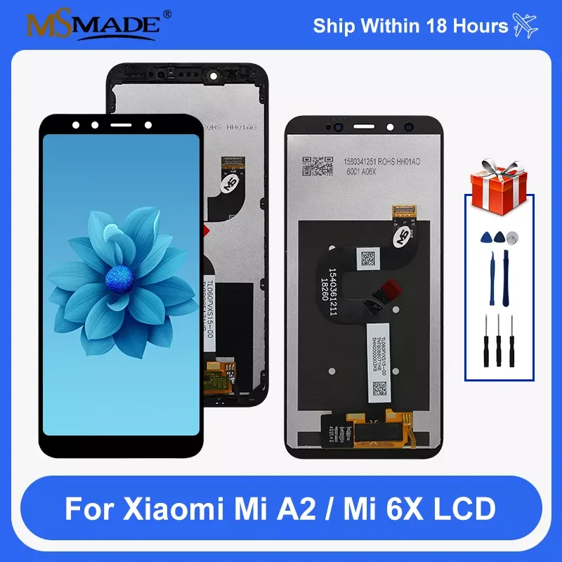 

5.99“ For XiaoMi Mi A2 DIsplay MIA2 LCD Display Screen Digiziter Replacement Parts For XiaoMi MI 6X LCD
