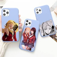 japanese anime kakegurui jabami yumeko phone case for iphone 13 12 mini 11 pro max x xr xs 8 7 6s plus purple silicone cover