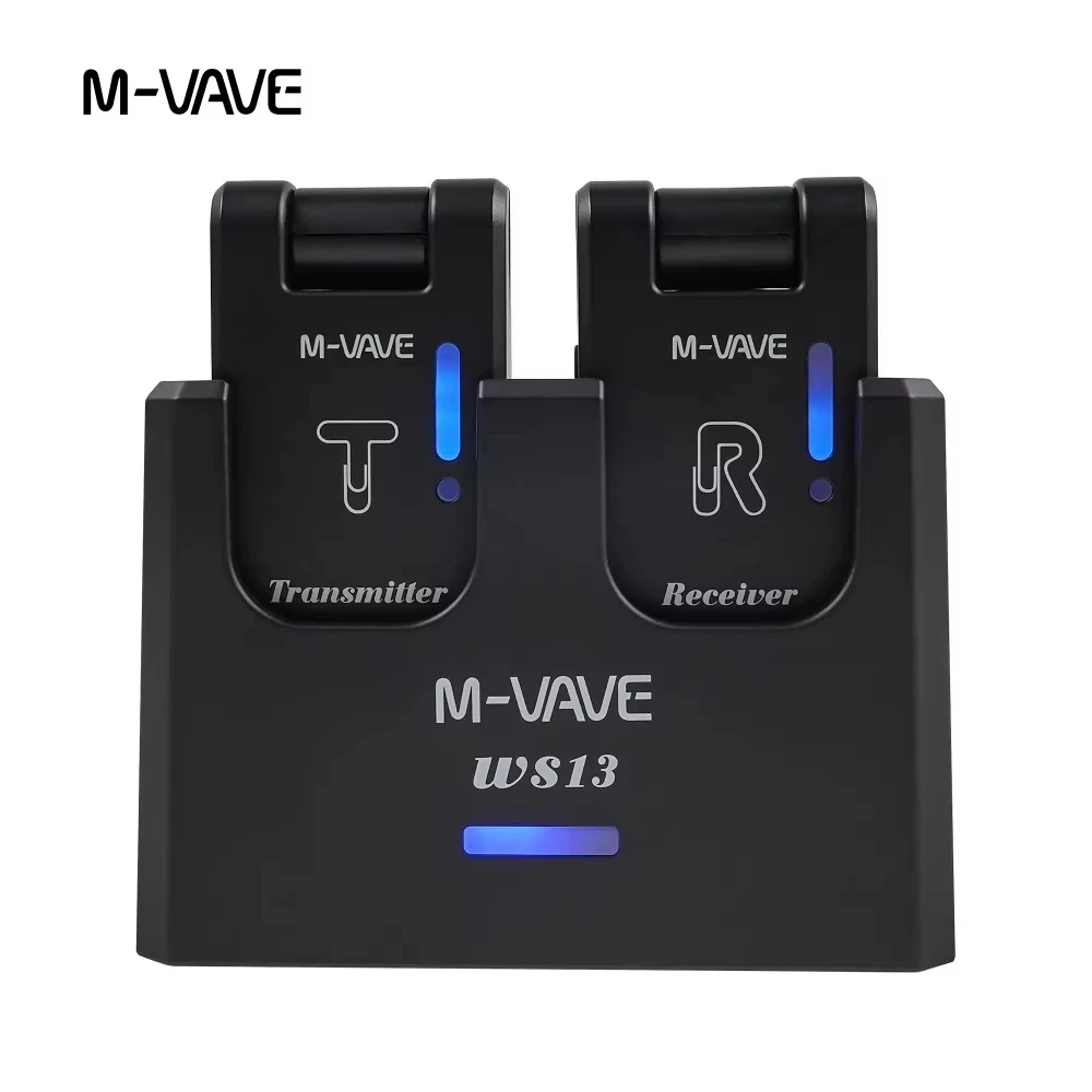 Фото Беспроводной гитарный передатчик и приемник M-VAVE WS13, 5.8 ГГц, цифровой, без потерь качества звука, перезаряжаемый, подходит для гитары и бас-гитары. №2
