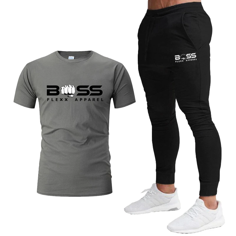 

2022 Selling Men's Sweatshirt + Pants 2 Piece Set Casual Sportswear Premium Cotton Spring and Summer New Sportswear Brand Suit