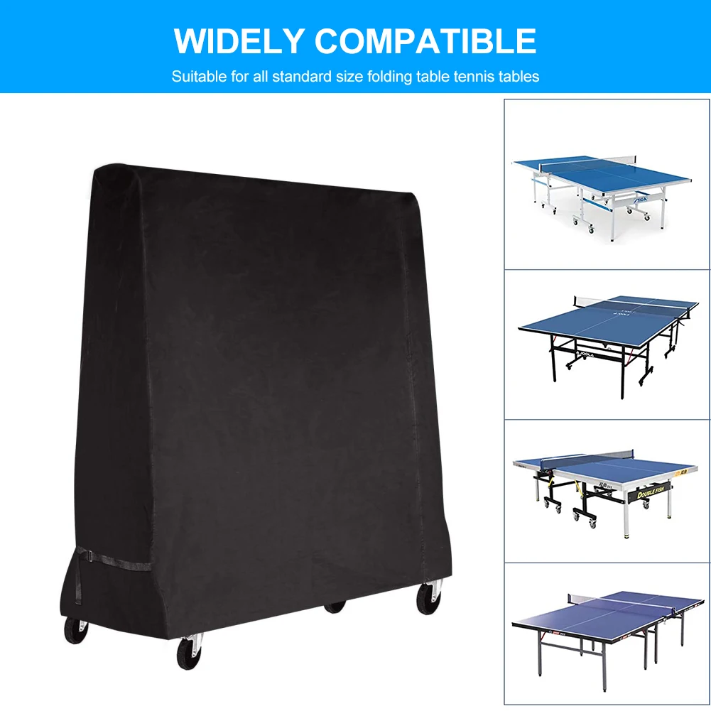 

Durable Duty Waterproof Dustproof Table Tennis Cover 210D Oxford Cloth Indoor/Outdoor Ping Pong Table Storage Covers Accessories