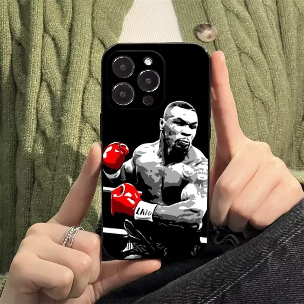 Чехол для телефона Mike Tyson Boxer Man Apple iPhone 15 14 13 12 11 XS XR X 8 7 Pro Max Plus mini силиконовый черный