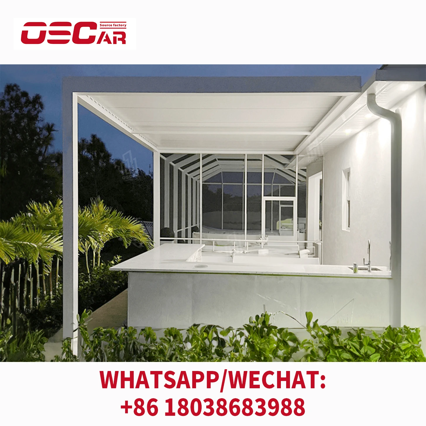 Заводские интеллектуальные электрические жалюзи алюминиевая биоклиматическая