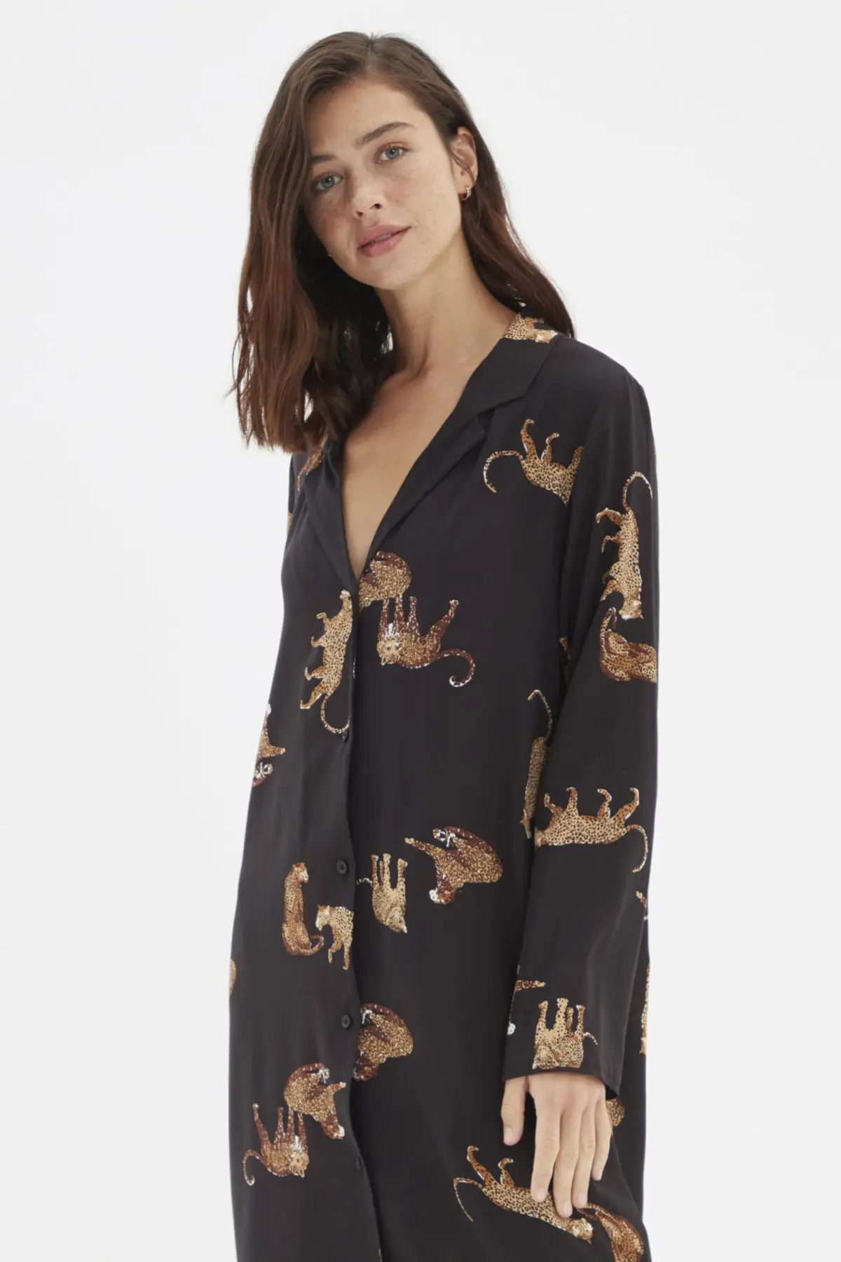 Trendyol Printed Viscose Nightgown Woven THMAW22GC0090
