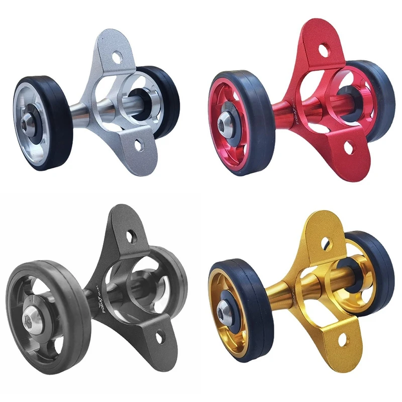 

PODAY Superlight Bicycle Easywheel Aluminum Alloy For Brompton Mudguard Rollers Wheels Easy Install Double Wheel