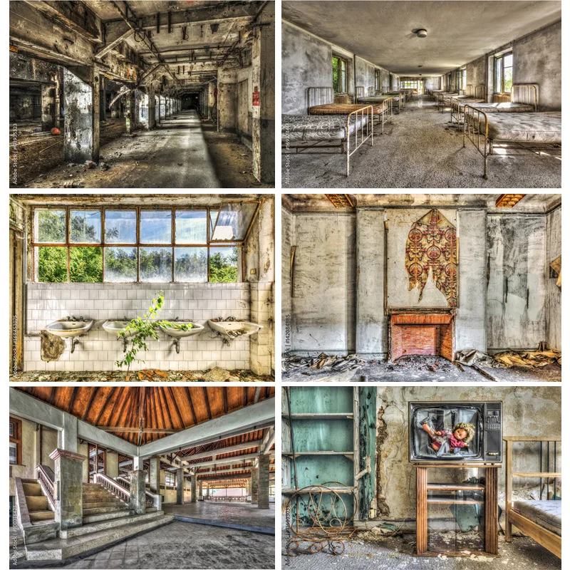 

Vintage Theme Photo Backdrops Retro Factory Interior Graffiti Old Brick Wall Photography Background Studio Props 211216 PJT-07