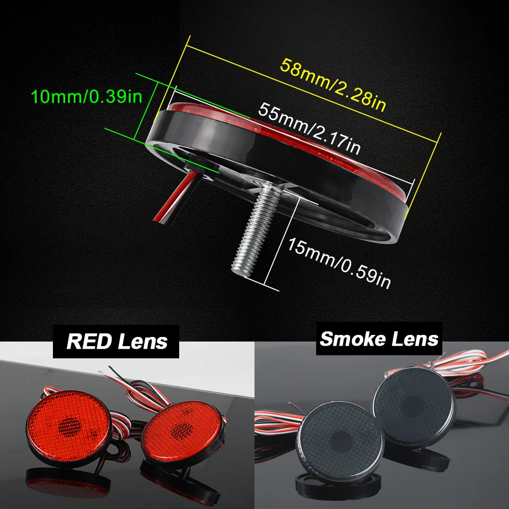 2Pcs LED Rear Bumper Reflector Tail Light Brake Lamp For ZRR70 Voxy / Noah Mitsubithi Outlander Sport 13-2016 ASX 2013-2016 - купить по