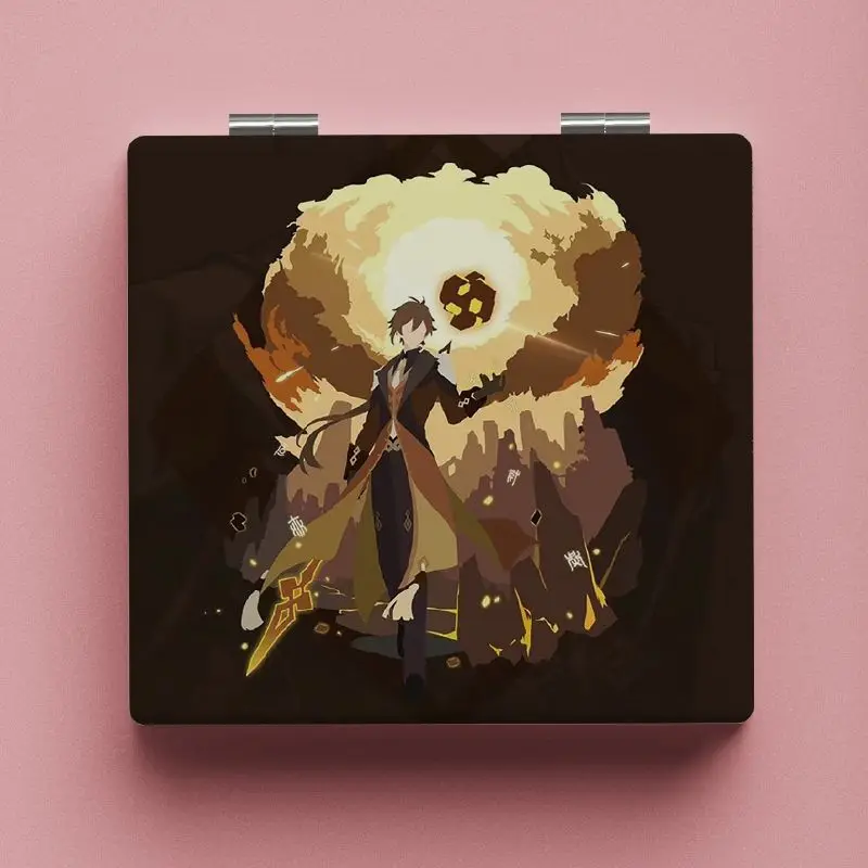 Складные косметические зеркала Yuan Shen Ganyu Zhongli ручное зеркало для макияжа Barbatos Xiao