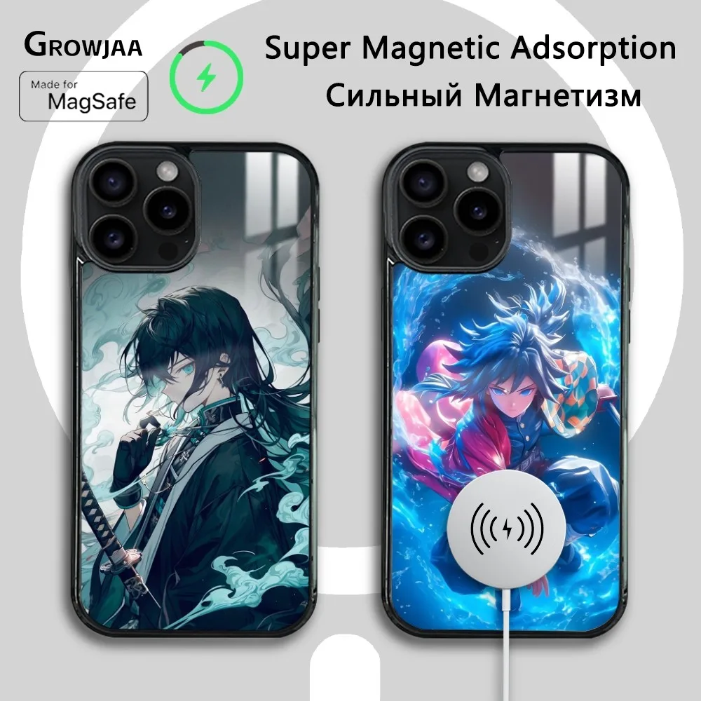 Чехол для телефона Hot Anime D-Demons Slayers iPhone 16 15 14 13 12 11 Pro Max Plus Mini Magsafe Mirror беспроводной