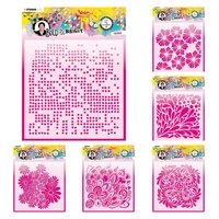 vibrant flowers daisies pacman abm bold bright mystical fire wild at heart stencils diy paper cards scrapbooking coloring molds
