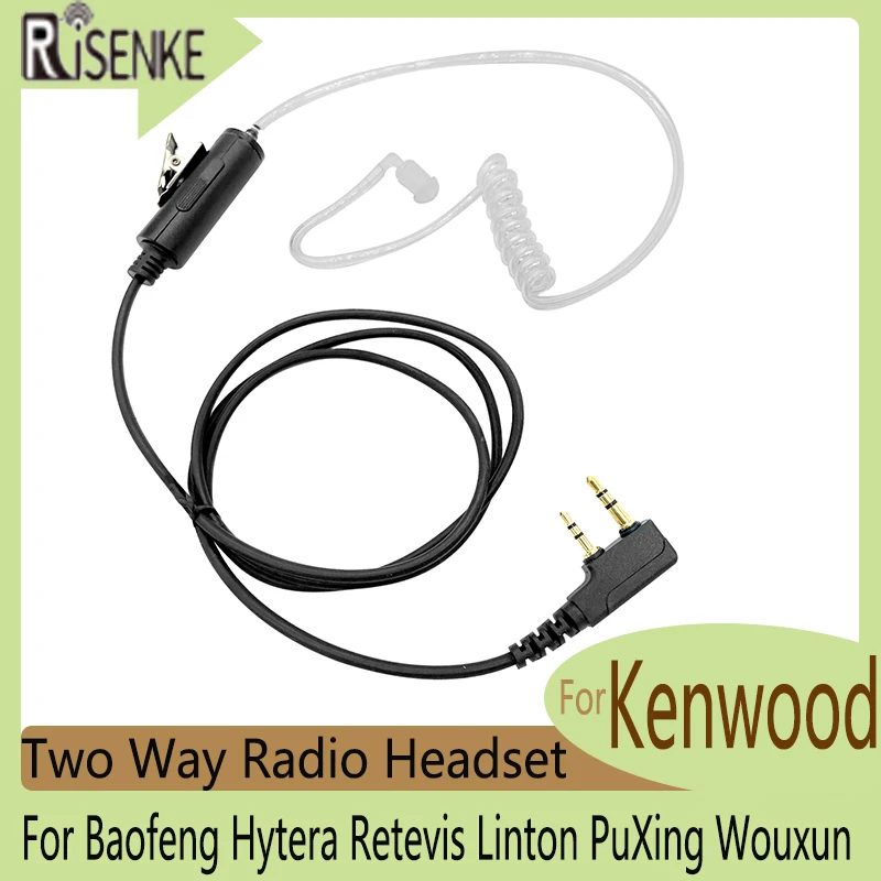 Walkie Talkie Earpiece Headset for Kenwood TK-208 TH-21 NX-320 Baofeng UV-5R BF-888S GT-3 Hytera Retevis Linton PuXing Wouxun