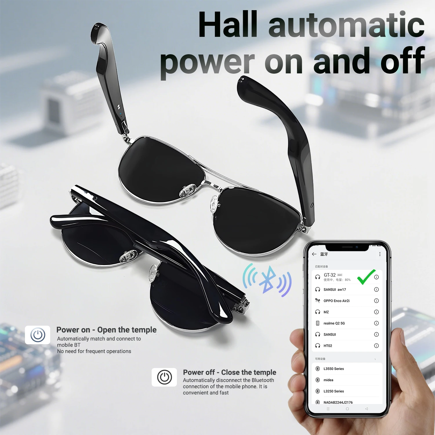 Фото LIGE новые умные очки женские Bluetooth наушники умные солнцезащитные очки для путешествий с защитой от ультрафиолета антибликовые водонепроницаемые очки №4