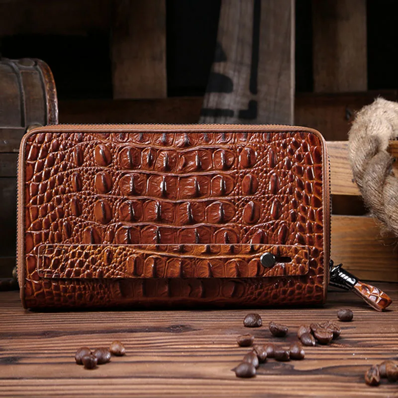 Высококачественный кошелек унисекс из воловьей кожи знаменитый бренд зернистой