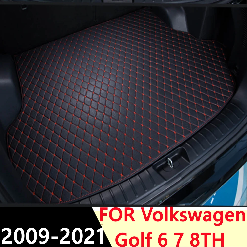 

Car Trunk Mat For Volkswagen VW Golf 6 7 8th 08-21 All Weather XPE Flat Side Rear Cargo Cover Carpet Liner Tail Boot Luggage Pad