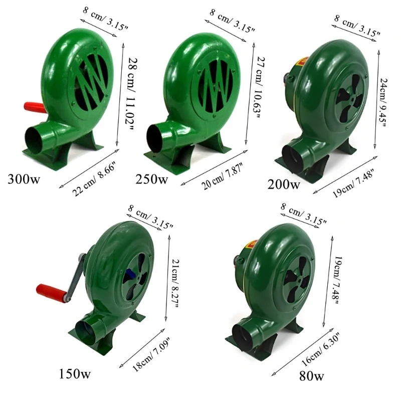 

N0HB Manual Blower Outdoor Cooking Barbecue Fan Hand-cranked Air Blower Picnic BBQ Camping Supplies Hand Crank Tool Make