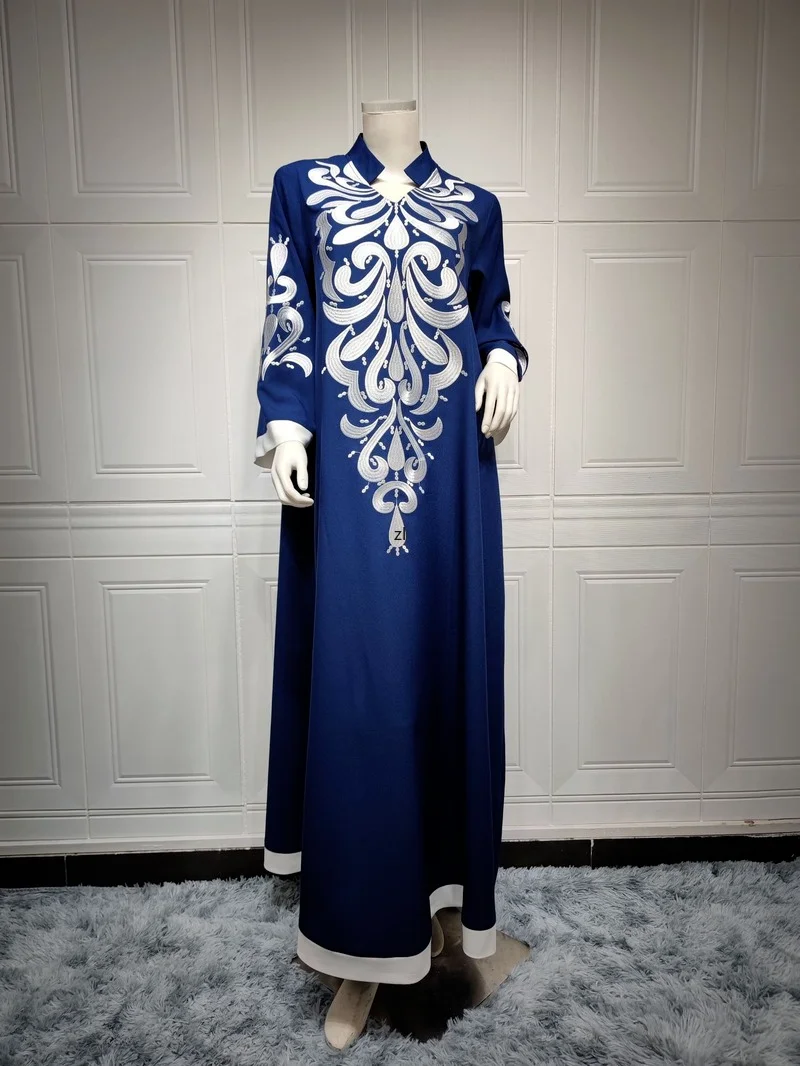 Robe Muslim Abaya Dubai Embroidered Kebaya Dress Long Sleeve Gowns Moroccan Kaftan Islam Oman Qatar Ladies Dresses
