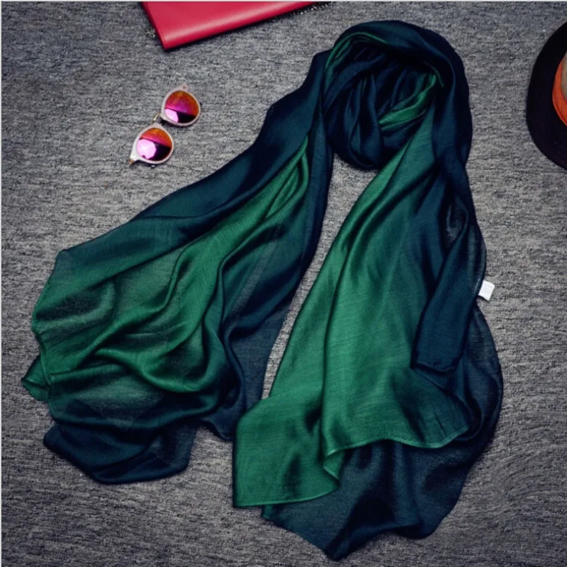 

2022 Fashion Summer And Autumn Women New Silk Wild Scarves Female Elegant Casual Party Long Scarf 4 Colors