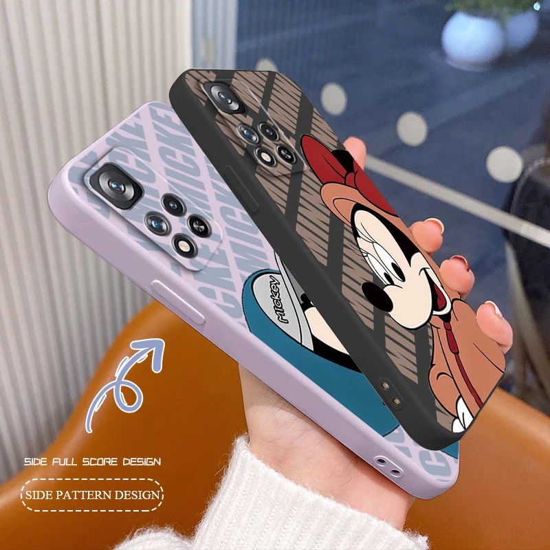 

Liquid Rope Soft Cover Fashion Couple Mickey Minnie Phone Case For Xiaomi Redmi Note 11 11S 11T 10S 10 9S 9T 9 8T 8 Pro Plus 5G