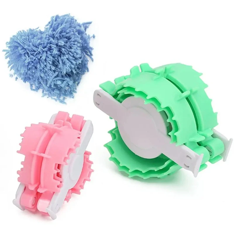 Pom Maker Пуфы Инструмент для плетения шариков в форме сердца Пряжа вязания крючком 2