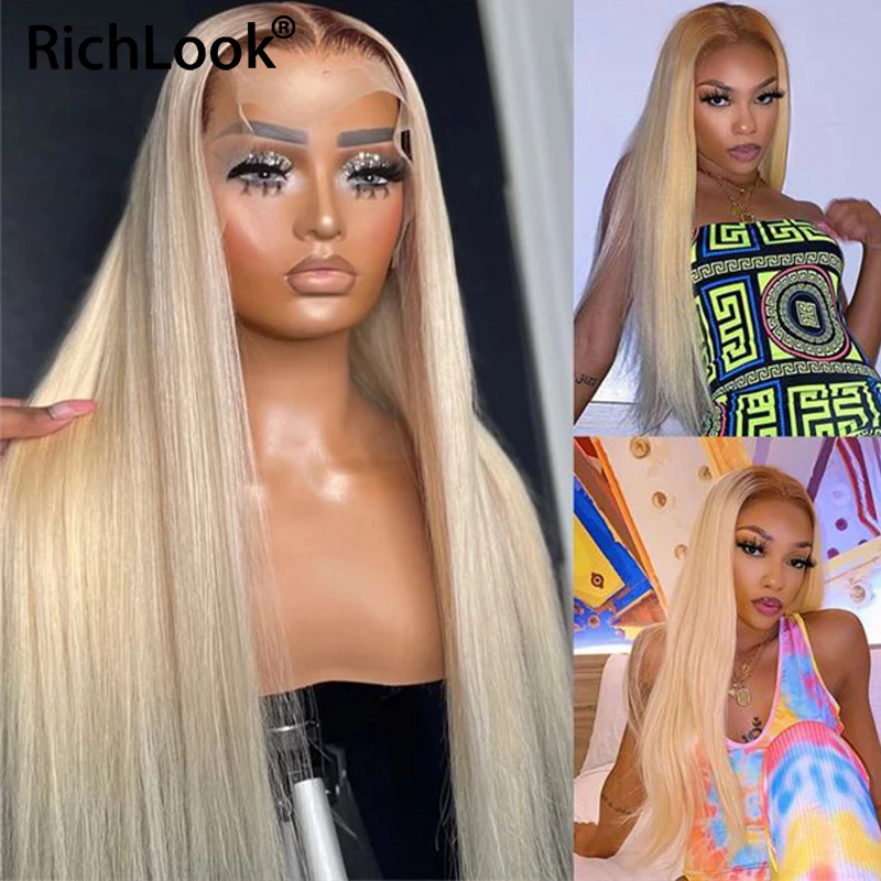 

Прямой парик Ombre из 613 человеческих волос на сетке спереди, 13x 4, парик на сетке спереди, парик на 613 блонд, парики без гулька, предварительно выщипанные с темными корнями