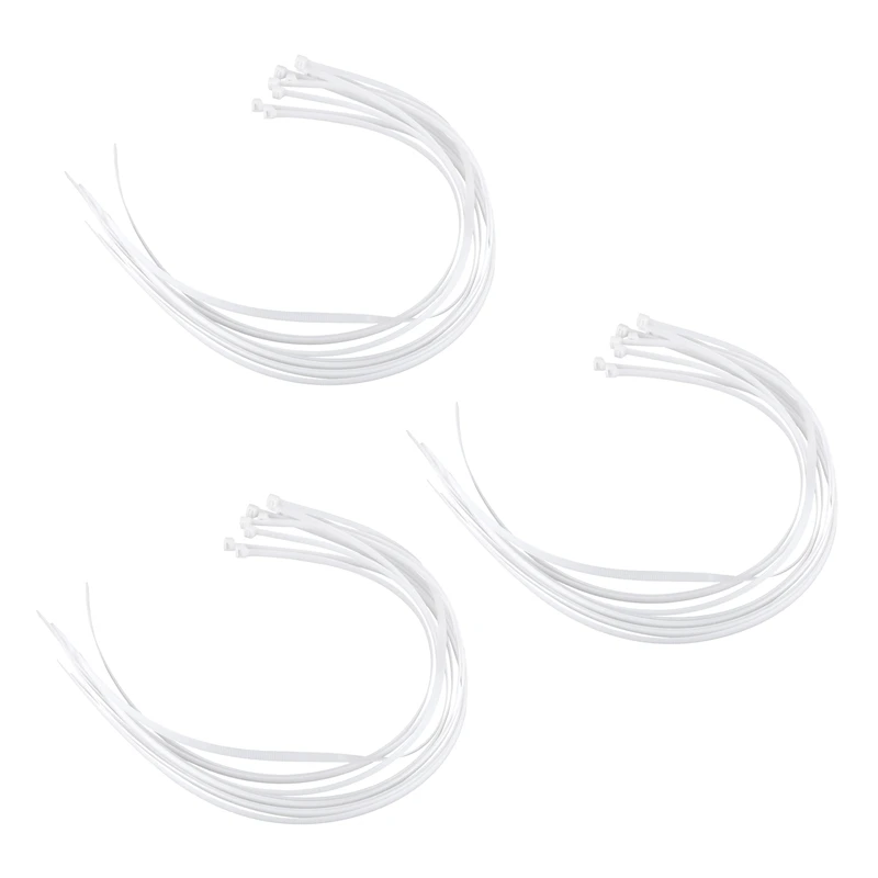 

30X Extra Long 76Cm Cable Ties White Zip Wraps