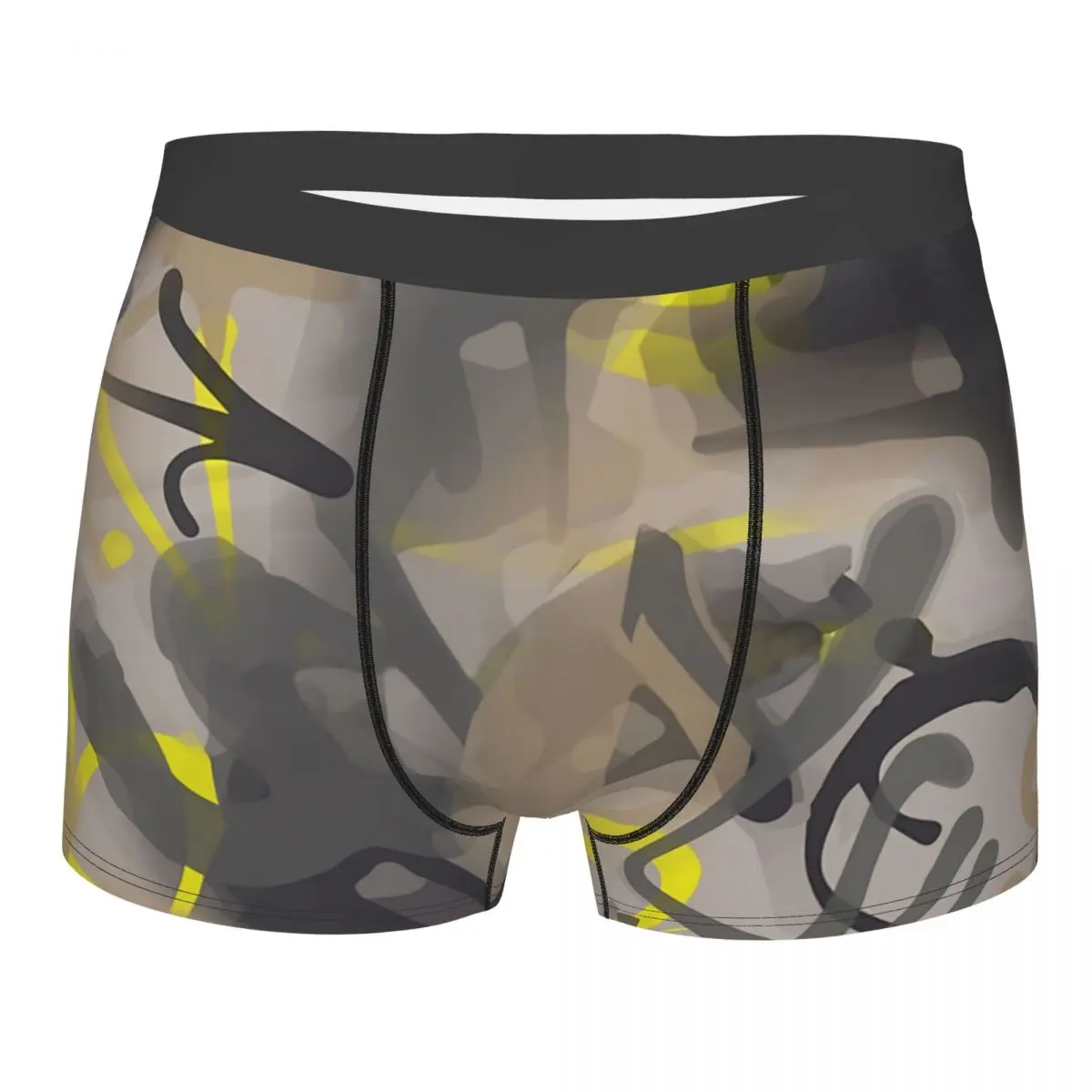 

Camo Pattern Boys Men Boxer Briefs Underwear Hip Hop Graffiti Street Art Highly Breathable High Quality Sexy Shorts Gift Idea