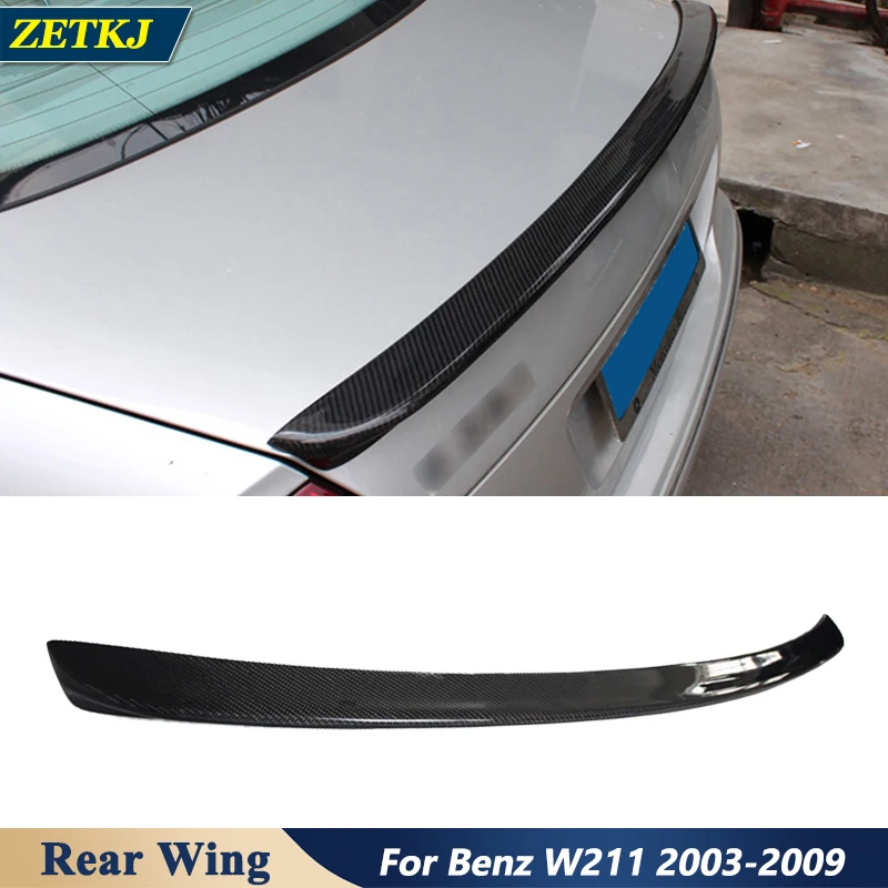 

Moify to AMG Style W211 Car Rear Trunk Wing Spoiler Carbon Fiber & FRP For BENZ E Class W211 E320 E350 2003-2009 Body Kit