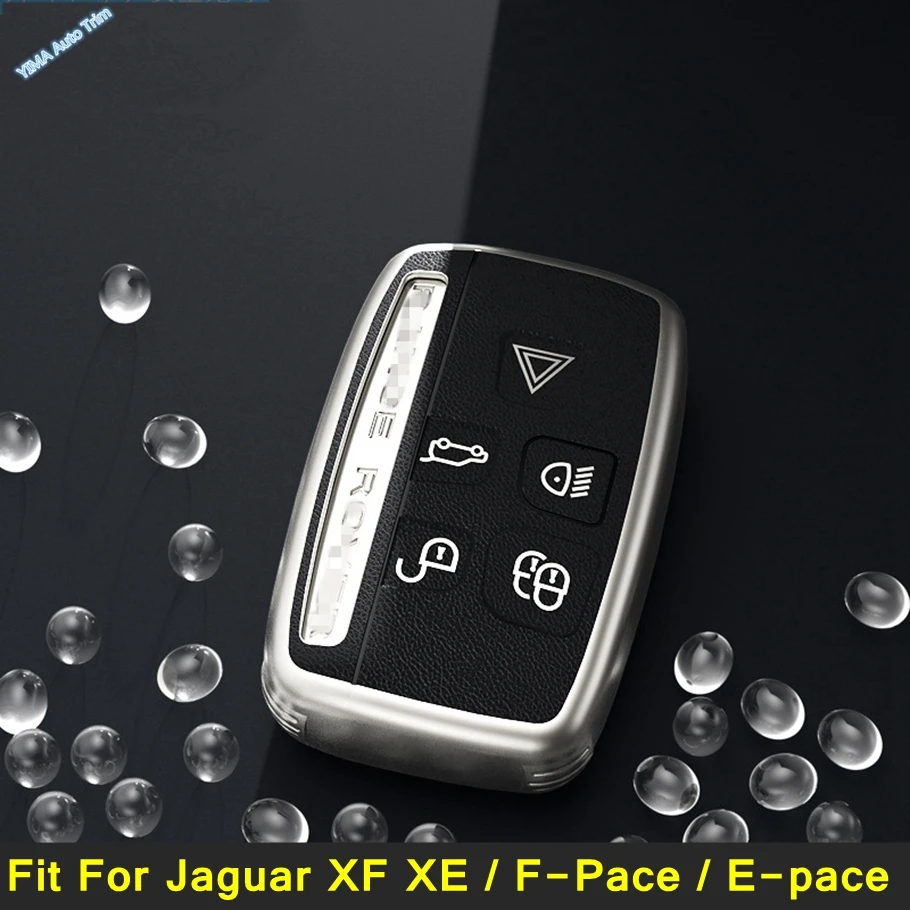 

Electroplate TPU Car Key Case Smart Remote Control Protector Trim Cover Fit For Jaguar XF XE / F-Pace / E-pace Accessories