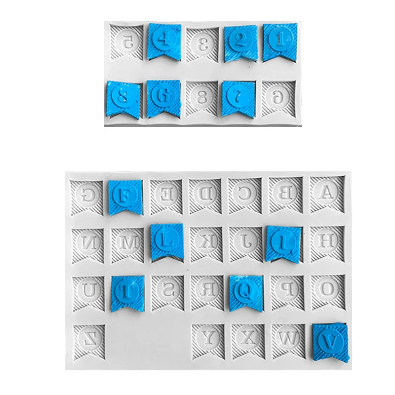 

3D Square English Letter Silicone Mold Chocolate Ice Cube Epoxy Resin Mould Fondant Happy Birthday Chocolate Kitchen Baking Tool