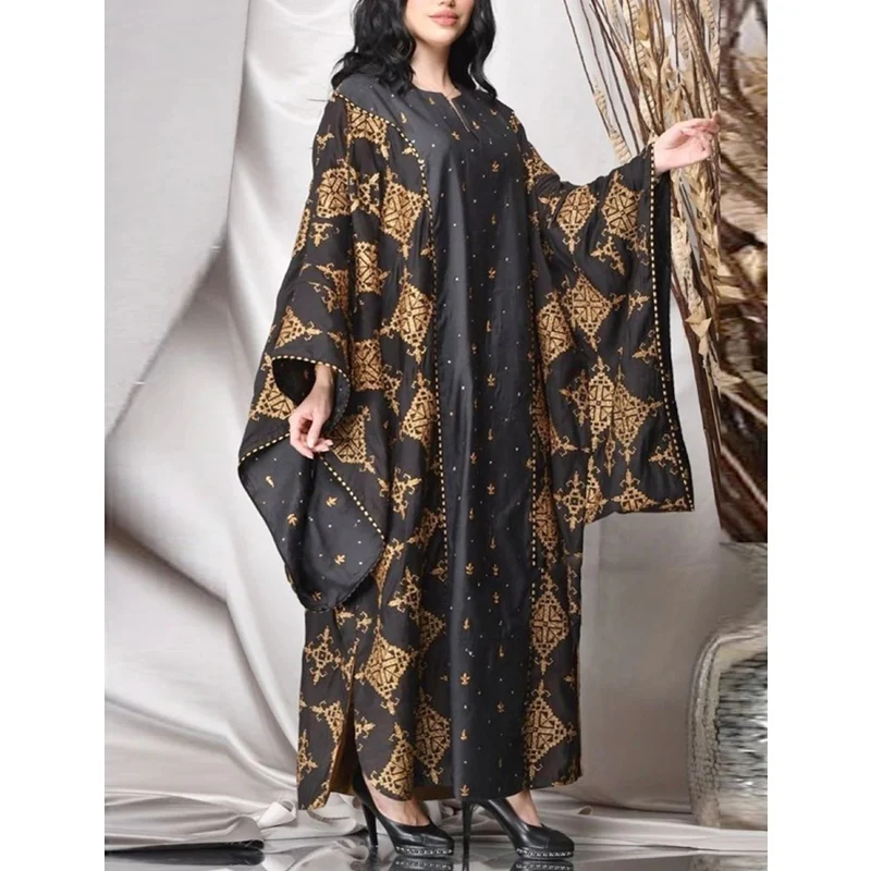 Mandylandy Caftan Marocaine 2022 женское мусульманское платье в стиле пэчворк мусульманское платье Ближний Восток Дубай Турецкая абайя платье